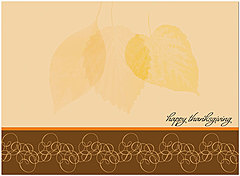 Among the many things to be thankful for are loyal friends like you. Hope you have a wonderful Thanksgiving. Translucent Leaves Thanksgiving Card H2112U-A